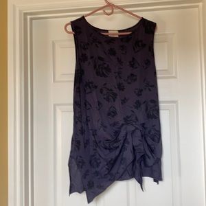 Anthropologie (t La) women’s asymmetrical floral tank top. Size Petite Medium.